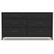 Waterfall Deep Ebony and Dark Brown 6 Drawer Dresser