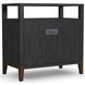 Waterfall Deep Ebony and Dark Brown 2 Drawer Open Nightstand with USB Charging
