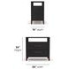 Waterfall Deep Ebony and Dark Brown 2 Drawer Open Nightstand with USB Charging