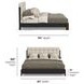 Waterfall Cream and Deep Ebony Performance Fabric King Upholstered Panel Bed