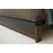 Waterfall Cream and Deep Ebony Performance Fabric Queen Upholstered Panel Bed