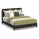 Waterfall Dark Brown and Deep Ebony King Panel Bed