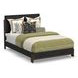 Waterfall Dark Brown and Deep Ebony Queen Panel Bed