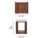 Lincoln White and Walnut Rectangular Stone Top End Table