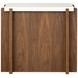 Lincoln White and Walnut Rectangular Stone Top End Table