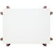 Lincoln White and Walnut Rectangular Stone Top End Table