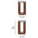 Lincoln Walnut and White Square Stone Top Accent Table