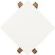 Lincoln Walnut and White Square Stone Top Accent Table