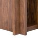 Lincoln White and Walnut Rectangular Stone Top Coffee Table with Casters