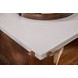 Lincoln White and Walnut Rectangular Stone Top Coffee Table with Casters