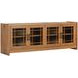 Lincoln Warm Walnut 76" TV Stand with USB Charging