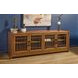 Lincoln Warm Walnut 76" TV Stand with USB Charging