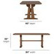Lincoln Walnut 84" Rectangular Dining Table