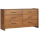 Lincoln Warm Walnut and Rich Brown Upholstered Platform Bedroom Set