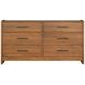 Lincoln Warm Walnut and Rich Brown Upholstered Platform Bedroom Set
