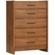 Lincoln Warm Walnut and Rich Brown Upholstered Platform Bedroom Set