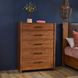 Lincoln Warm Walnut 5 Drawer Chest