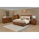 Lincoln Warm Walnut Queen Platform Bed with USB Charging and LED