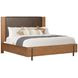 Lincoln Warm Walnut and Rich Brown Upholstered Platform Bedroom Set