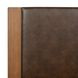 Lincoln Warm Walnut and Rich Brown Queen Upholstered Platform Bed with USB Charging and LED