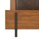 Lincoln Warm Walnut and Rich Brown Queen Upholstered Platform Bed with USB Charging and LED