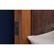 Lincoln Warm Walnut and Rich Brown Queen Upholstered Platform Bed with USB Charging and LED