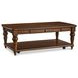 Bellevue Whiskey Brown Rectangular Coffee Table with Casters
