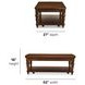 Bellevue Whiskey Brown Rectangular Coffee Table with Casters