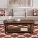 Bellevue Whiskey Brown Rectangular Coffee Table with Casters