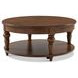 Bellevue Whiskey Brown Round Occasional Table Set with Casters