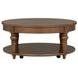 Bellevue Whiskey Brown Round Occasional Table Set with Casters