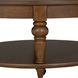 Bellevue Whiskey Brown Round Coffee Table with Casters