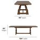 Bellevue Whiskey Brown 104" Extendable Rectangular Dining Table