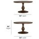 Bellevue Whiskey Brown 54" Round Dining Table