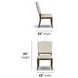 Bellevue Light Tan Performance Fabric Upholstered Dining Chair with Nailhead Trim Set of 2