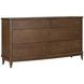 Bellevue Whiskey Brown 6 Drawer Dresser