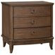 Bellevue Whiskey Brown 3 Drawer Nightstand with USB Charging
