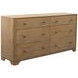 Normandy Warm Driftwood 6 Drawer Dresser