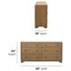 Normandy Warm Driftwood 6 Drawer Dresser