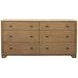 Normandy Warm Driftwood 6 Drawer Dresser