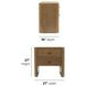 Normandy Warm Driftwood 2 Drawer Nightstand with USB Charging