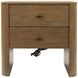 Normandy Warm Driftwood 2 Drawer Nightstand with USB Charging