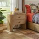 Normandy Warm Driftwood 2 Drawer Nightstand with USB Charging
