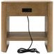 Normandy Warm Driftwood 1 Drawer Open Nightstand with USB Charging