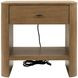 Normandy Warm Driftwood 1 Drawer Open Nightstand with USB Charging