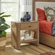 Normandy Warm Driftwood 1 Drawer Open Nightstand with USB Charging