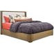 Normandy Cream and Driftwood Performance Fabric King Upholstered Panel Bed