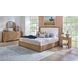 Normandy Cream and Driftwood Performance Fabric King Upholstered Panel Bed