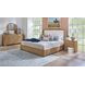 Normandy Cream and Driftwood Performance Fabric King Upholstered Panel Bed