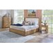Normandy Cream and Driftwood Performance Fabric King Upholstered Panel Bed